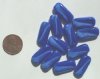 12 22x10mm Flat Twisted Satin Sapphire Rectangle